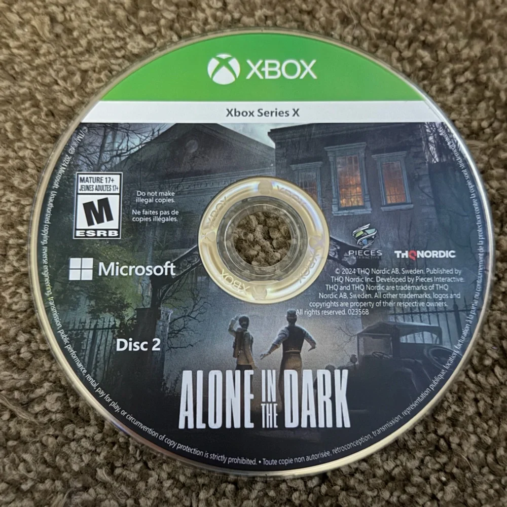 Microsoft Xbox Series X Alone In The Dark Video Game Rated M For Mature Used PO.